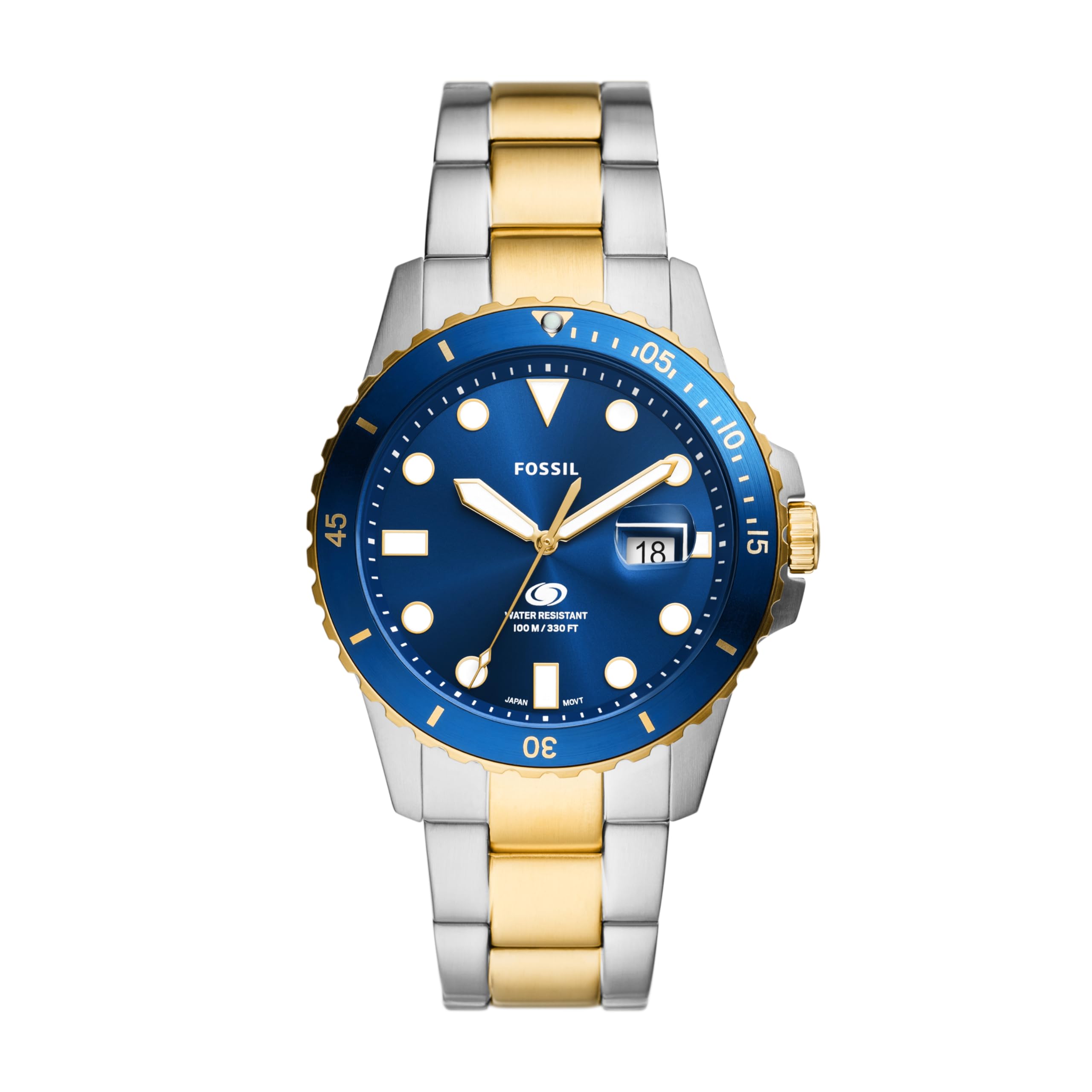 Amazon | Fossil メンズ ブルークォーツ ステンレススチール 3針